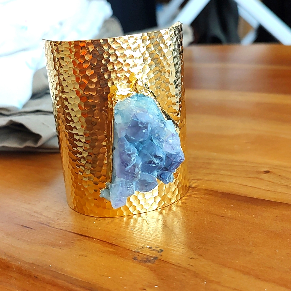 Amethyst Cuff Bracelet Crystal
